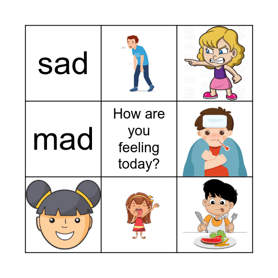 FEELINGS Bingo Card