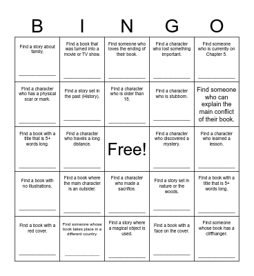 Book Bingo Card
