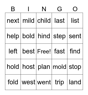 2.3 Bingo Card