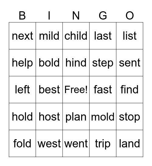 2.3 Bingo Card