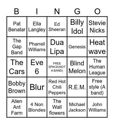 Game 1 - May The Beats Be With You Bingo Card