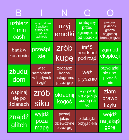 Ultimate Bingo Card