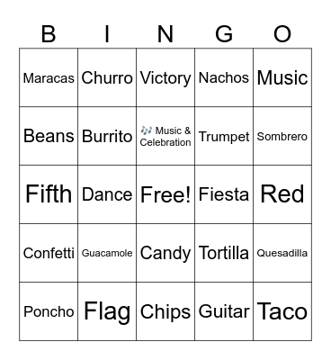 TINA 2026 CINCO DE MAYO 2026 TINA Bingo Card