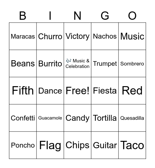 TINA 2026 CINCO DE MAYO 2026 TINA Bingo Card