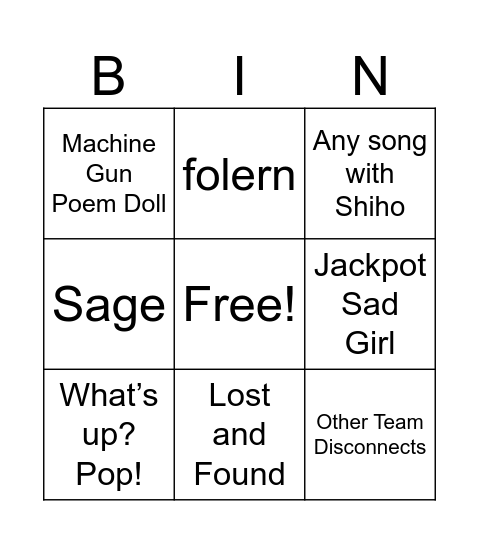 CC test 1 bingo Card