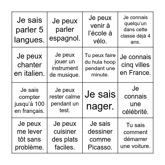 BINGO Card