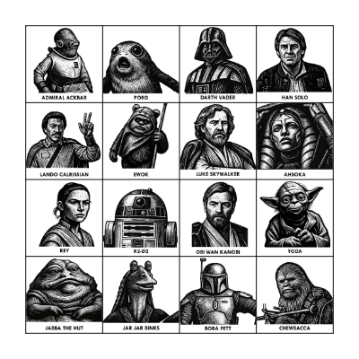 Star Wars Bingo Card