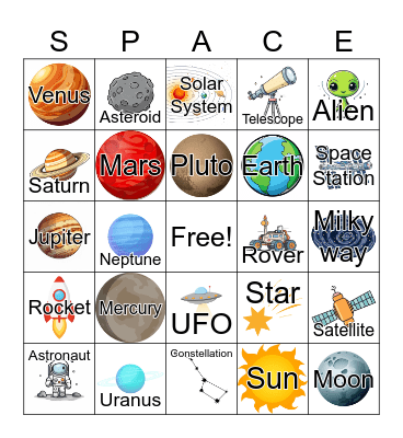 Space Bingo Card
