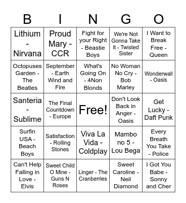 Cinco De Mayo Bingo Card