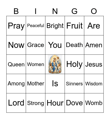 BLESSED MOTHER MARY Bingo Card