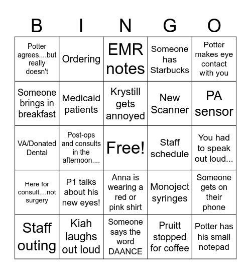Bingo Card