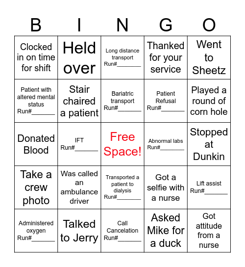 EMS WEEK BINGO! Bingo Card