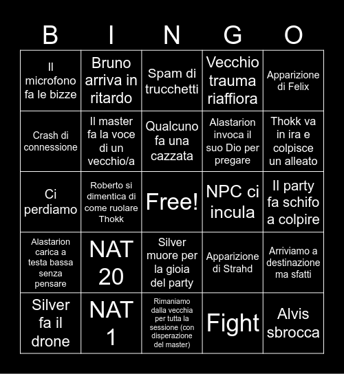BORAVINGO Bingo Card