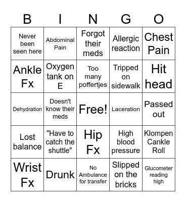 Tulip Time ED BINGO Card