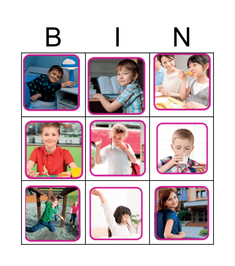 Revision Unit 1 Bingo Card