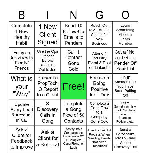 Everon MDU Spring Into Action- Card 2 Bingo Card
