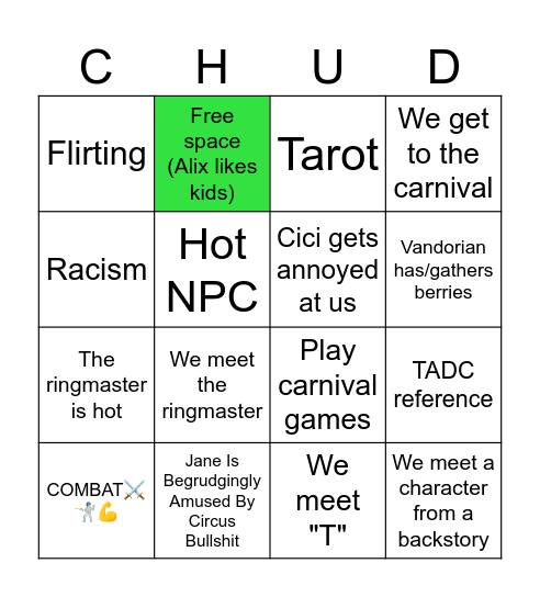 Session 3 CHUD Bingo Card