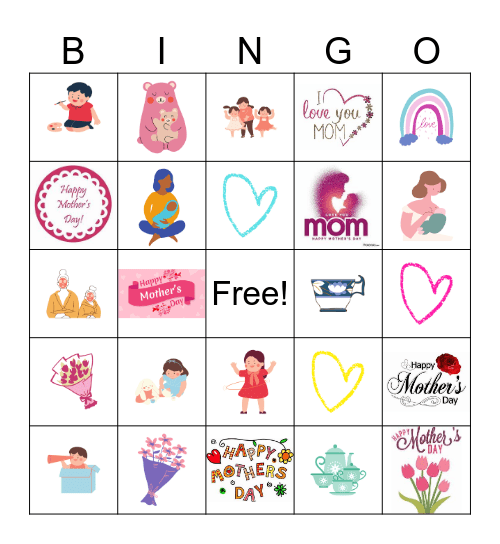 Mothers Day Bingo Card