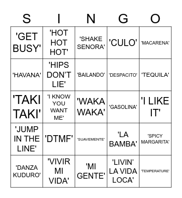 CINCO DE MAYO 🌮💃🍹 TWO LINES Bingo Card