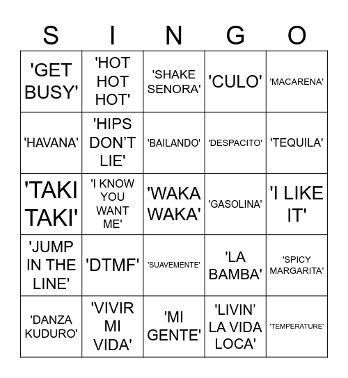 CINCO DE MAYO 🌮💃🍹 TWO LINES Bingo Card