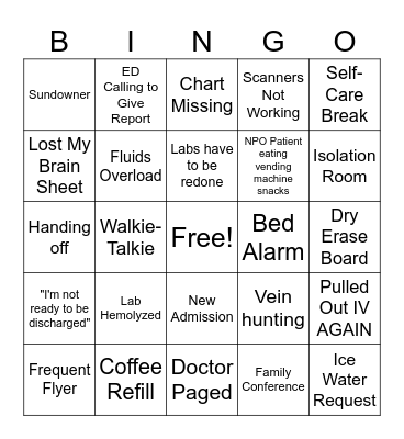 Nurse Week 2026 Bingo Card
