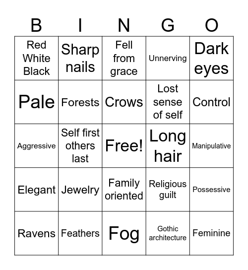 🐦‍⬛ Faust Bingo 🐦‍⬛ Bingo Card