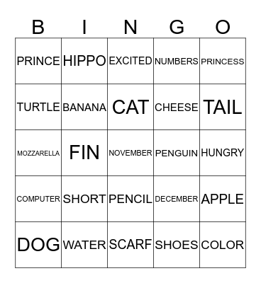 SUPER BINGO! Bingo Card