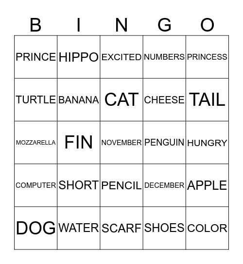 SUPER BINGO! Bingo Card