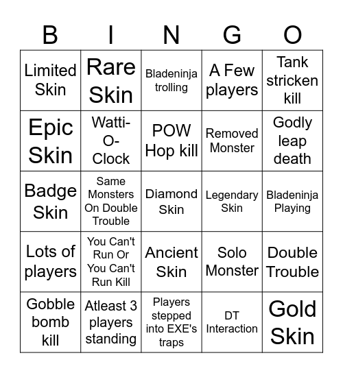 Pillar Chase 2 Moments Bingo Card
