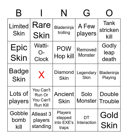 Pillar Chase 2 Moments Bingo Card