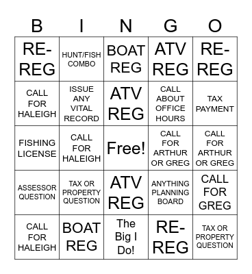 2026 Municipal Clerks Week Bingo Card