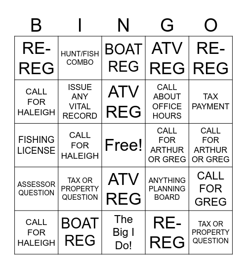 2026 Municipal Clerks Week Bingo Card