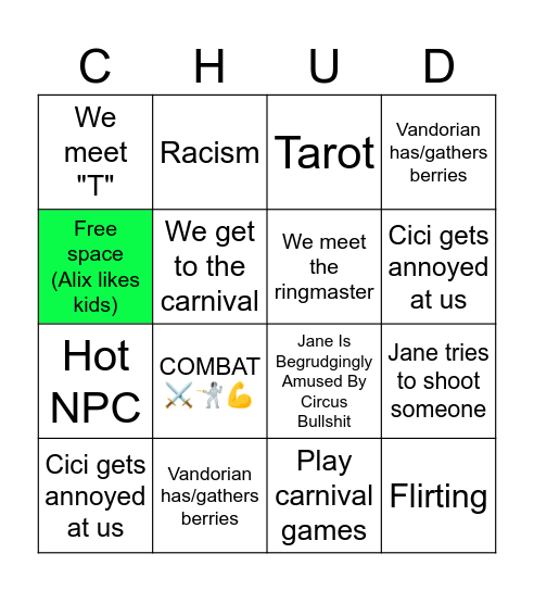 Session 3 CHUD Bingo Card