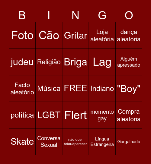Emadrenado Bingo Card