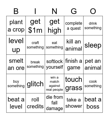 gaming lockout bingo Card