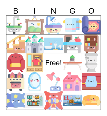 Rooms in a house Bingo Card