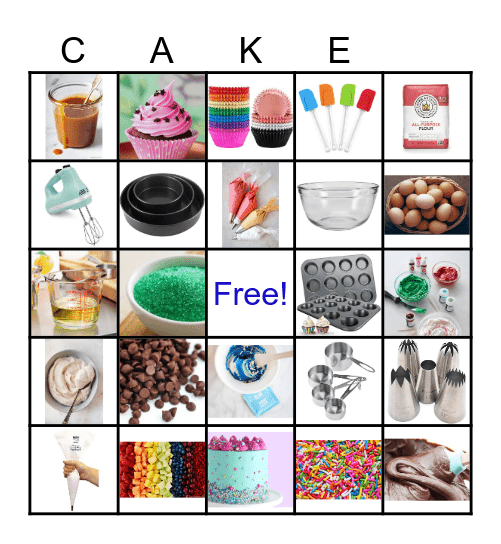 Cakes Bingo Card