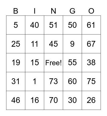 BUSINESS TAX BINGO Card