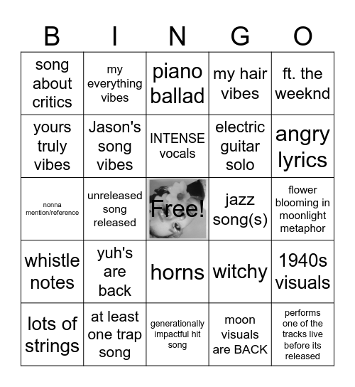 Petal Bingo Card
