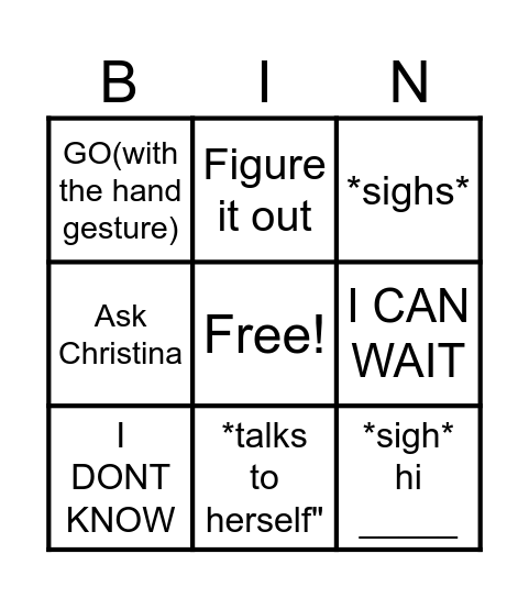 A day for a teacher Bingo Card