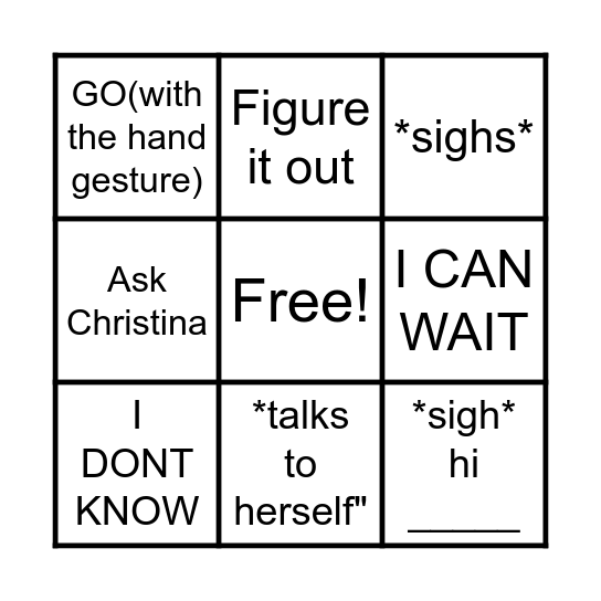 A day for a teacher Bingo Card