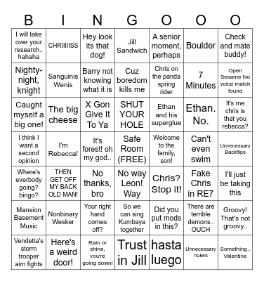 Memes/Quotes Bingo Card
