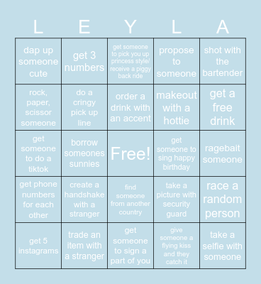 DEVIL WEARS PRADA GONE WILD Bingo Card