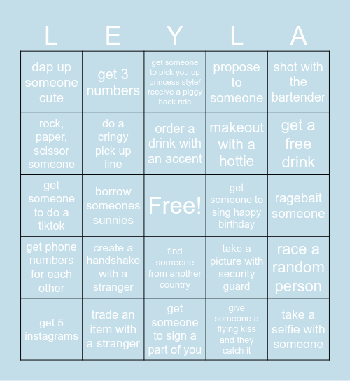 DEVIL WEARS PRADA GONE WILD Bingo Card