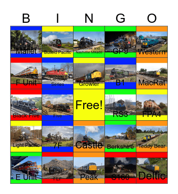 Railway Events that I would like to be participated after John will say “Wave Bye Bye to Putt Putt joins the Parade for life” one day Bingo Card
