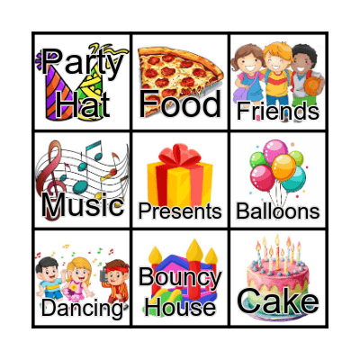 Birthday Party!!! Bingo Card
