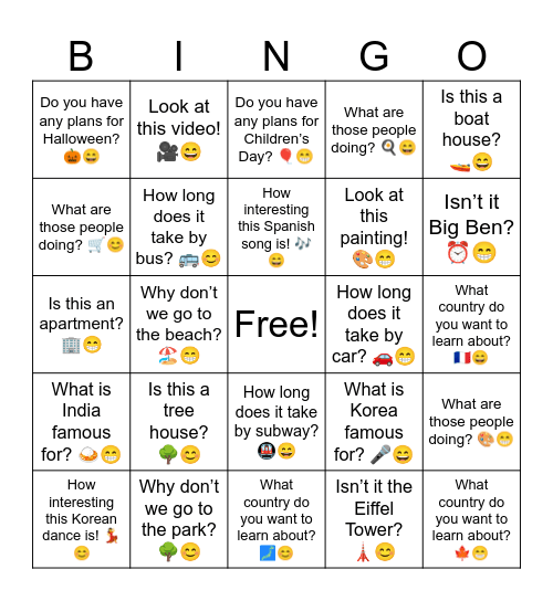 B11 L10 Q Review 1-10 Bingo Card