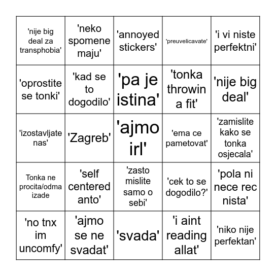 Onlyfeet Bingo Card