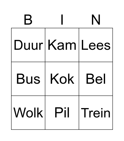 Bingo Card