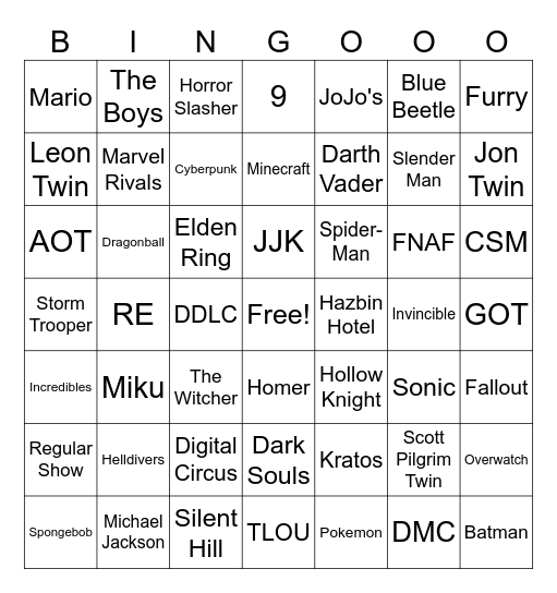 CCR BINGO Card